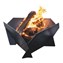 Haegs Fire Pit Portatif Ateş Çukuru Paslanmaz Çelik Krom BBQ Grill Izgaralı Kamp Ateşi Kolay Taşınabilir Odun Kömür Dış Mekan Outdoor Barbekü Mangal 48cm x 48cm 60FP30SX-S Küçük Boy