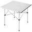 Haegs Güçlendirilmiş Alüminyum Katlanır Kamp Masası Katlanabilir Outdoor Masa Piknik Masası Menteşeli Sistem Dayanıklı Sağlam Gövdeli Kamp Masası Taşınabilir Hafif 3-4 Kişilik 70x70x60cm Gümüş