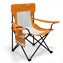 Haegs Kamp Sandalyesi Outdoor Plaj ve Piknik için Katlanır Kamp Sandalyesi Saklama Cepli Bardak Tutuculu Extra Destekli 120 Kg Taşıma Kapasiteli Standart Boy - Turuncu