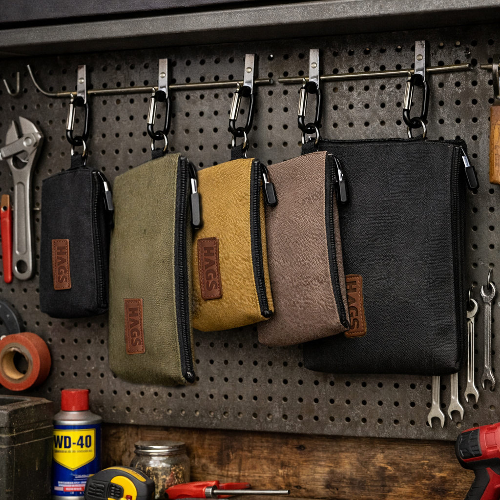 Haegs Çok Amaçlı Küçük Alet Çantası Fermuarlı Kanvas Kalemlik Alet Kırtasiye ve Kalemler için Saklama Düzenleyici Çantalar Organizer Kese 4 lü Küçük Boy Karışık Renk 7