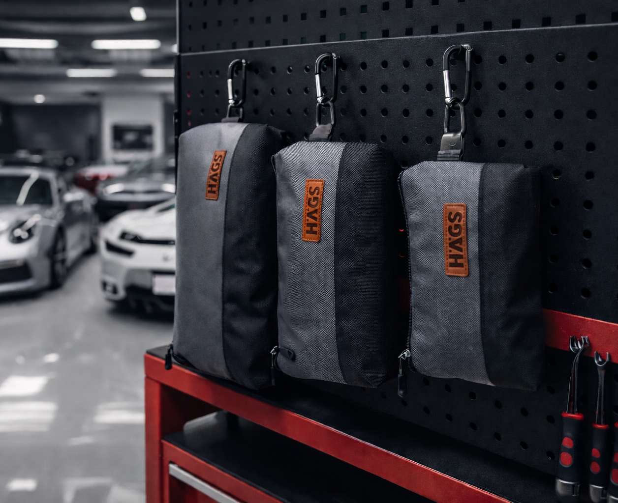 HAEGS Fermuarlı Küçük Alet Çantası Oxford Kumaş Karabina Kancalı Su Geçirmez Dik Durabilen Çok Amaçlı Alet Takım Organizer Düzenleyici Saklama Çantası Ağır Hizmet Tipi 3 lu Karışık Boy - Yeşil 8