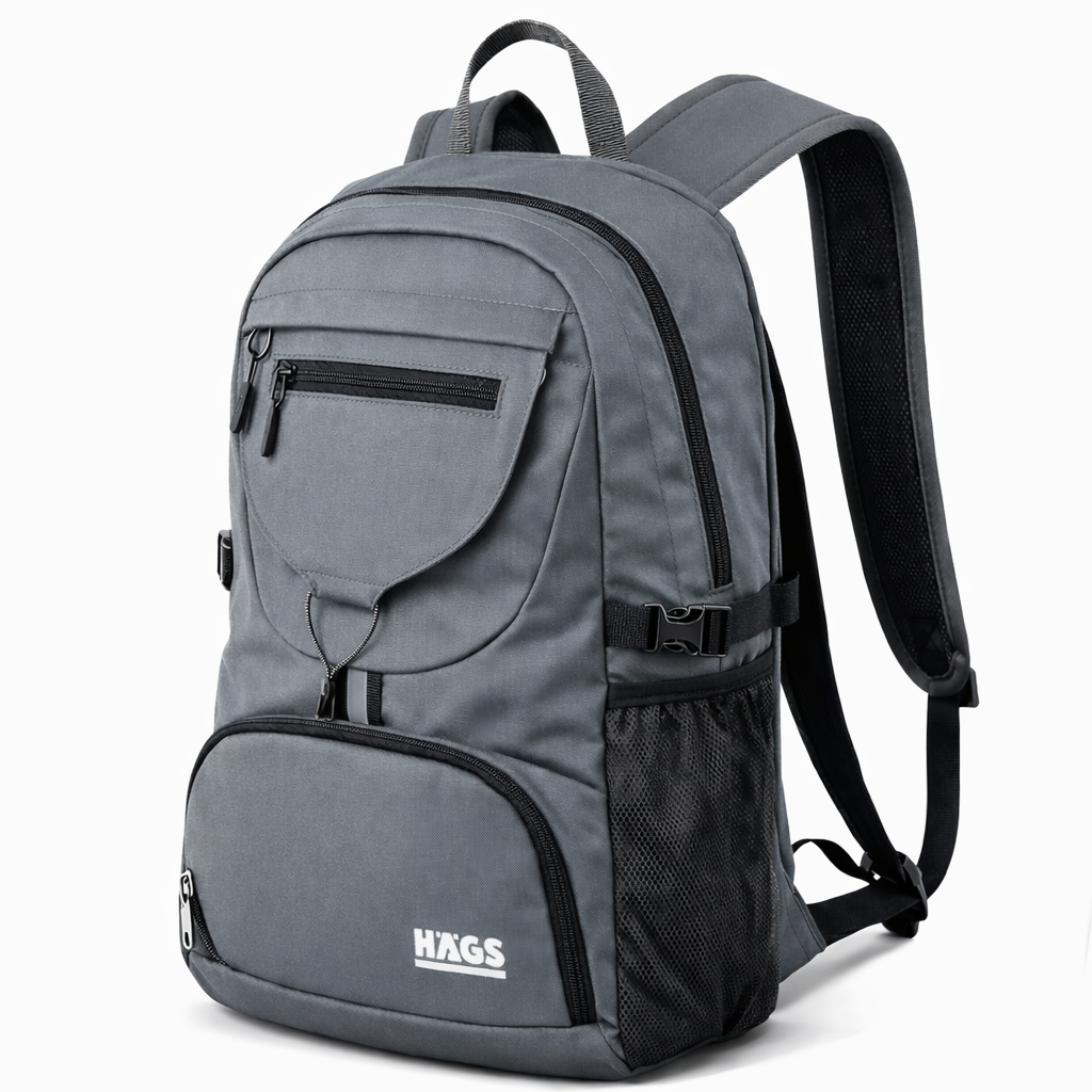 HAEGS Küçük Hafif Katlanabilir Günlük Sırt Çantası Ultra Hafif Seyahat Yürüyüş Kamp Günlük Kullanım Çantası Erkek ve Kadın İçin 20 Lt Gri