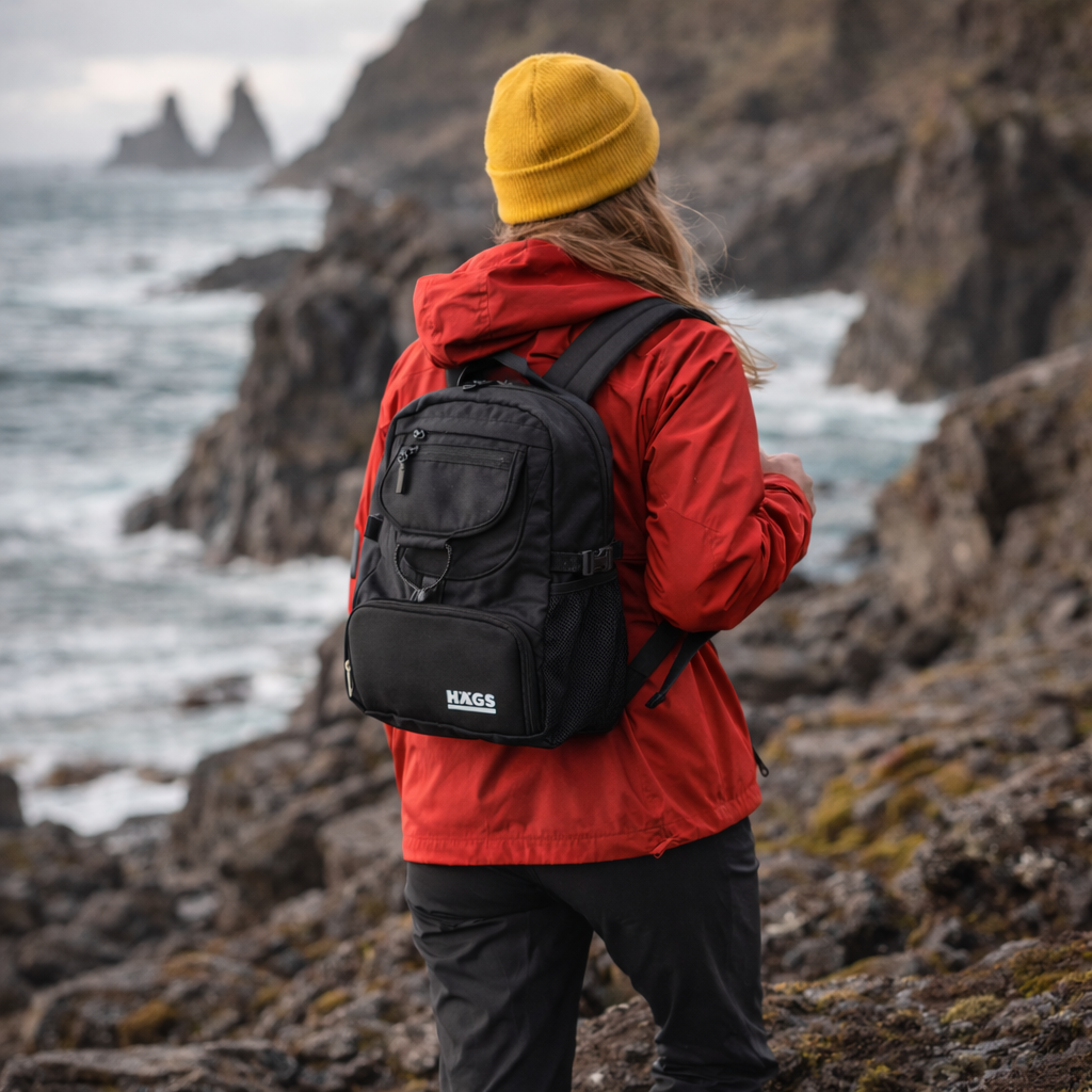 HAEGS Küçük Hafif Katlanabilir Günlük Sırt Çantası Ultra Hafif Seyahat Yürüyüş Kamp Günlük Kullanım Çantası Erkek ve Kadın İçin 20 Lt Siyah 2