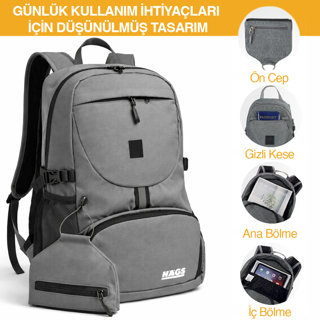 HAEGS Küçük Hafif Katlanabilir Kadın Günlük Sırt Çantası Ultra Hafif Seyahat Yürüyüş Kamp Günlük Kullanım için 20 Lt Pembe 5