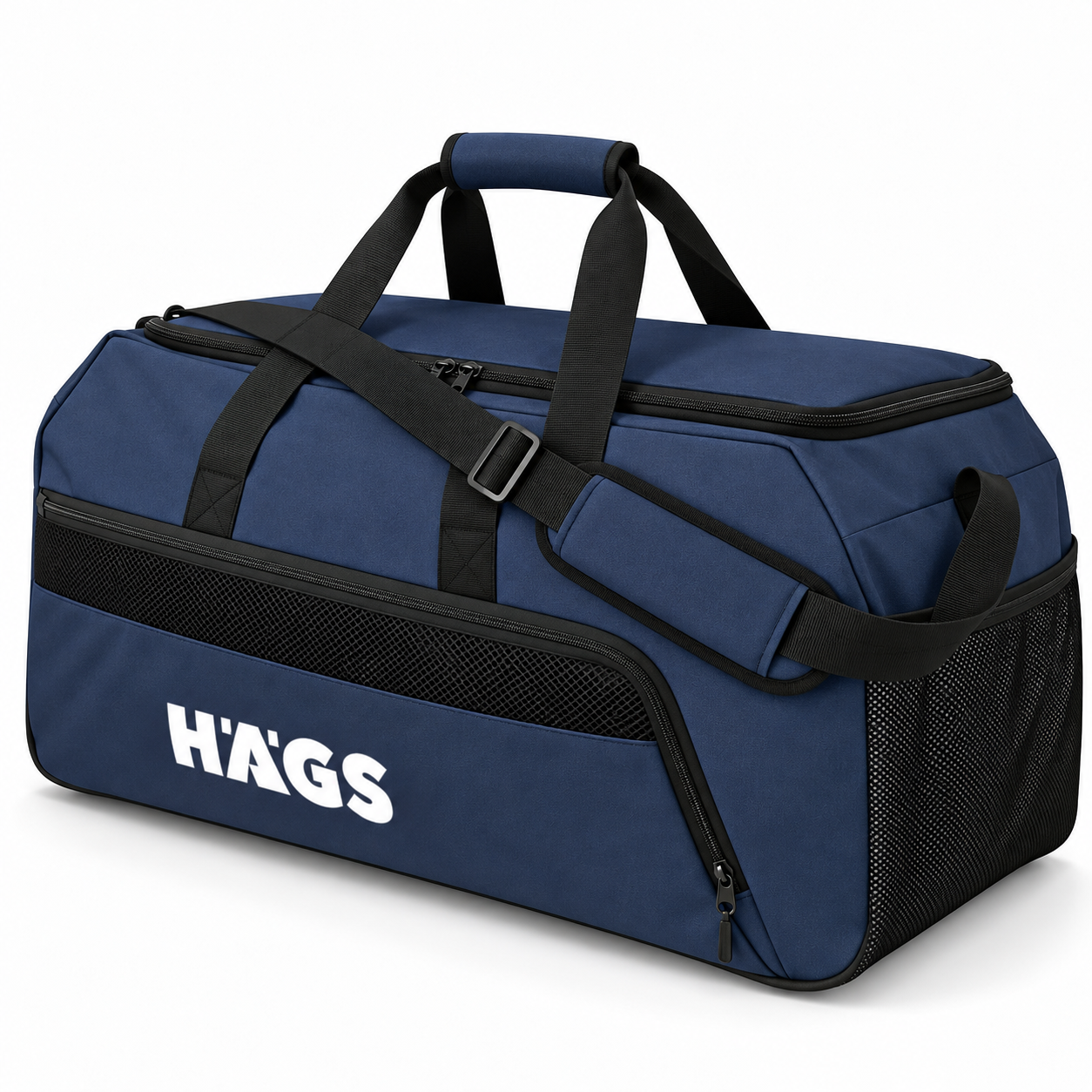 HAEGS Spor Seyahat Çantası Duffle Bag Taşıma Çantası Su Geçirmez Dayanıklı Erkek Kadın için Büyük Boy Spor Çantası Sports Kamp Malzemeleri Taşıma Saklama için 65Lt - Koyu Mavi