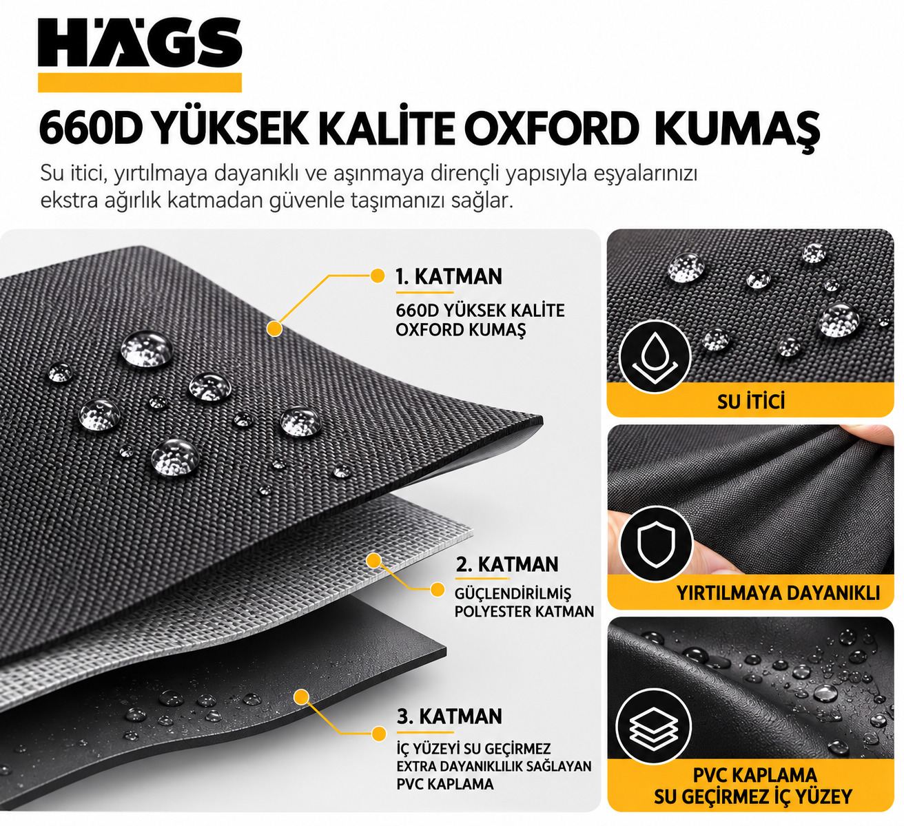 HAEGS Spor Seyahat Çantası Duffle Bag Taşıma Çantası Su Geçirmez Dayanıklı Erkek Kadın için Büyük Boy Spor Çantası Sports Kamp Malzemeleri Taşıma Saklama için 65Lt - Gri 5