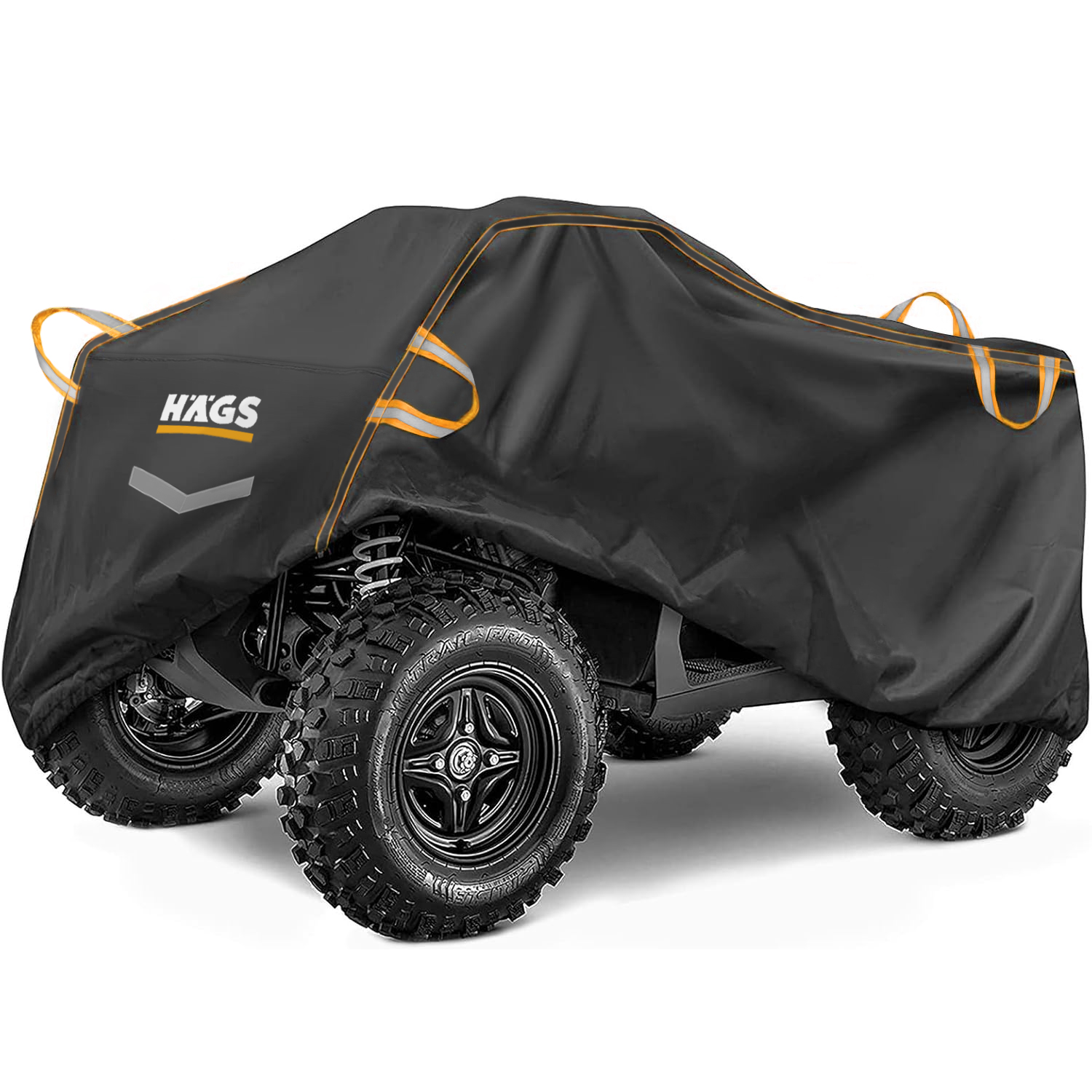 Haegs ATV Brandası ATV Koruma Kılıfı Örtüsü Su Geçirmez Dış Mekan Ağır Hizmet Tipi 4 Mevsim XXXL-255-110-120 - Siyah