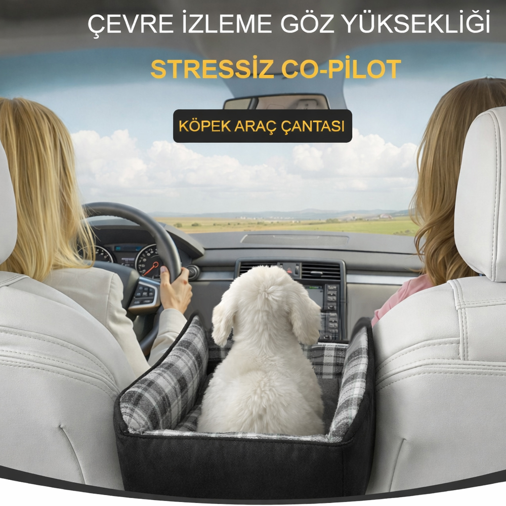 Haegs Araç Konsol Üstü Köpek Koltuğu - Köpek Taşıma Çantası Küçük Köpekler İçin Taşınabilir Köpek Yatağı Kol Dayama Yeri Olan Yumuşak Minderli Evcil Hayvan Araba Koltuğu Siyah - Kırmızı 7