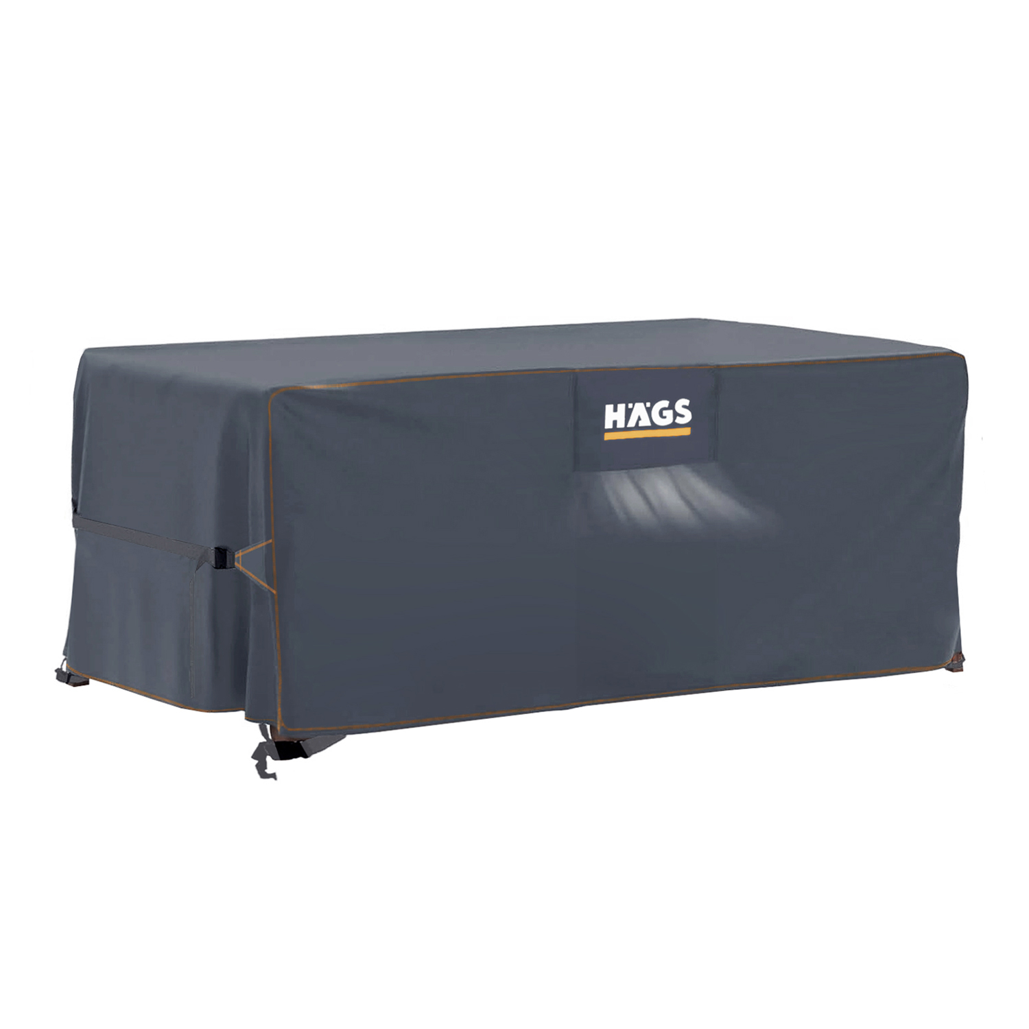 Haegs Bahçe Mobilyası Örtüsü 150-90-74cm Ağır Hizmet Oxford Kumaş Su Geçirmez Dış Mekan Veranda Masa Örtüsü Havalandırmalı Masa ve Sandalye Koruma Kılıfı 150-90-74cm - gri 1