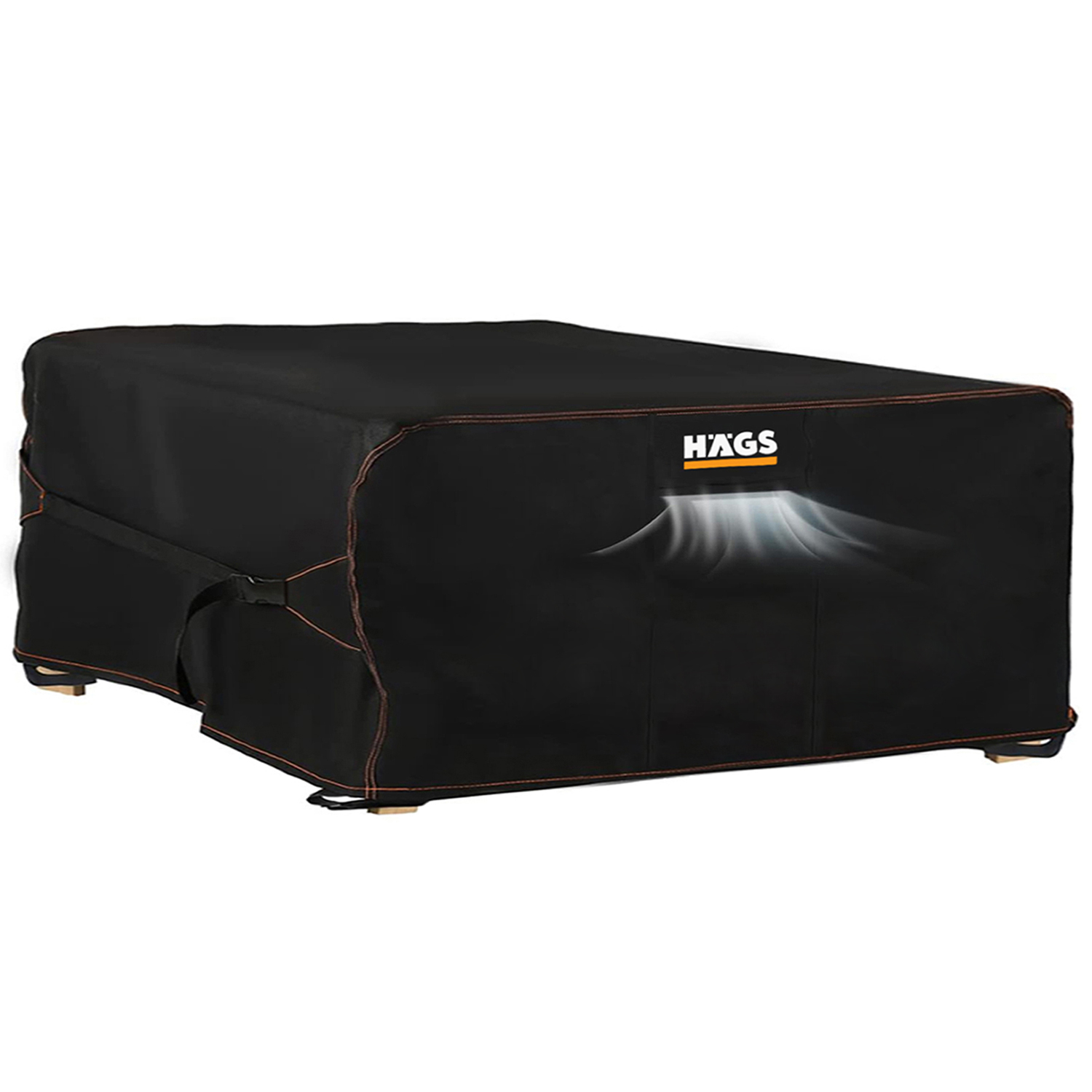 Haegs Bahçe Mobilyası Örtüsü 250-250-90cm Ağır Hizmet Oxford Kumaş Su Geçirmez Dış Mekan Veranda Masa Örtüsü Havalandırmalı Masa ve Sandalye Koruma Kılıfı Siyah 1