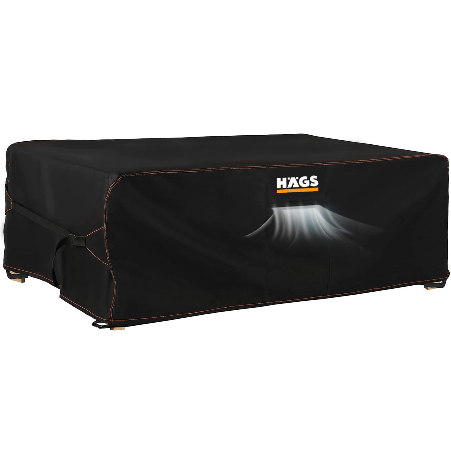 Haegs Bahçe Mobilyası Örtüsü 300-200-90cm Ağır Hizmet Oxford Kumaş Su Geçirmez Dış Mekan Veranda Masa Örtüsü Havalandırmalı Masa ve Sandalye Koruma Kılıfı Siyah 1