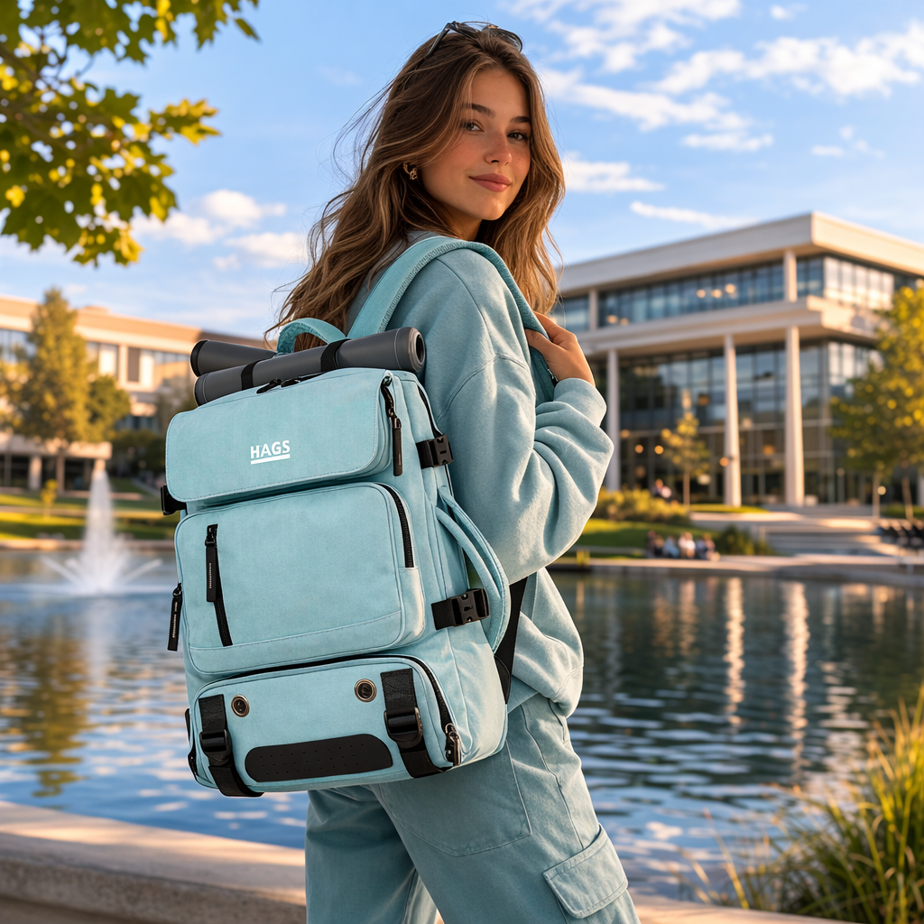 Haegs Seyahat Sırt Çantası 3in1 Dönüştürülebilir El Bavulu Kadınlar ve Erkekler için Uçak Onaylı Ayakkabı Bölmeli Multi Cepli Organizer Sırt ve El Çantası Mavi 2
