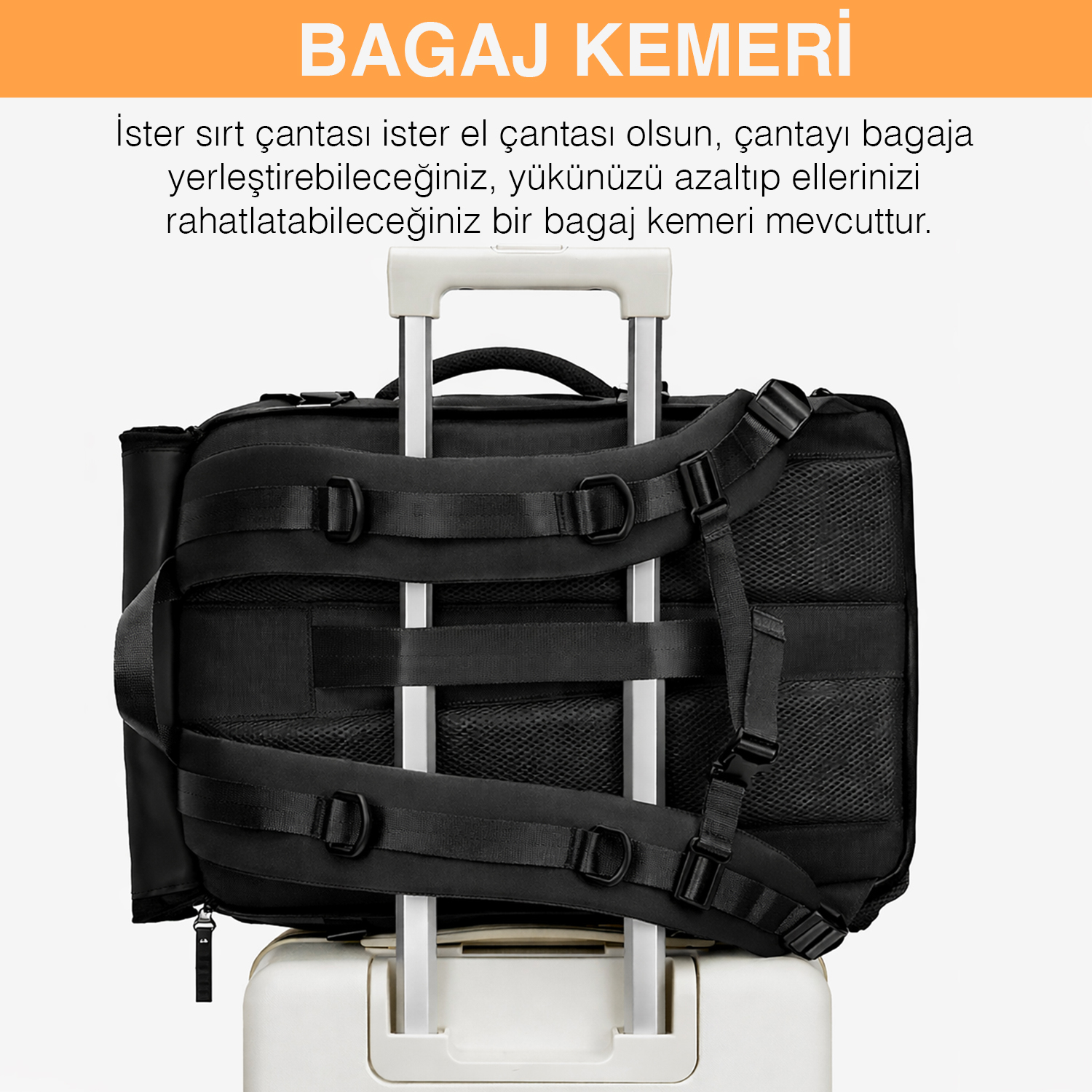 Haegs Seyahat Sırt Çantası 3in1 Dönüştürülebilir El Bavulu Kadınlar ve Erkekler için Uçak Onaylı Ayakkabı Bölmeli Multi Cepli Organizer Sırt ve El Çantası Pembe 6