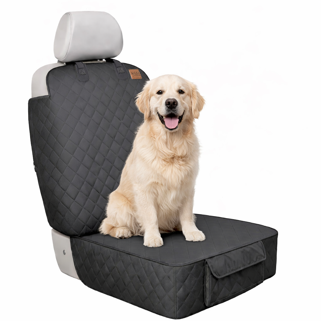 Haegs Evcil Hayvan Ön Koltuk Kılıfı - Araç Köpek Koltuk Koruma Örtüsü Yan Kanatlı Kaymaz Ağır Hizmet Tipi Su Geçirmez Koltuk Koruyucu Kılıf - Gri 5
