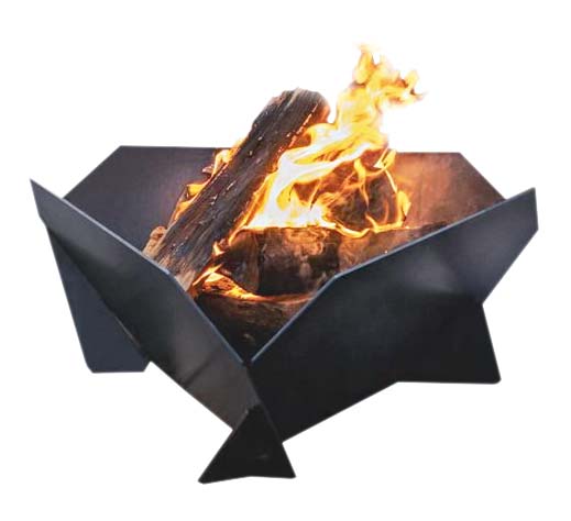 Haegs Fire Pit Portatif Ateş Çukuru Paslanmaz Çelik Krom BBQ Grill Izgaralı Kamp Ateşi Kolay Taşınabilir Odun Kömür Dış Mekan Outdoor Barbekü Mangal 48cm x 48cm 60FP30SX-S Küçük Boy