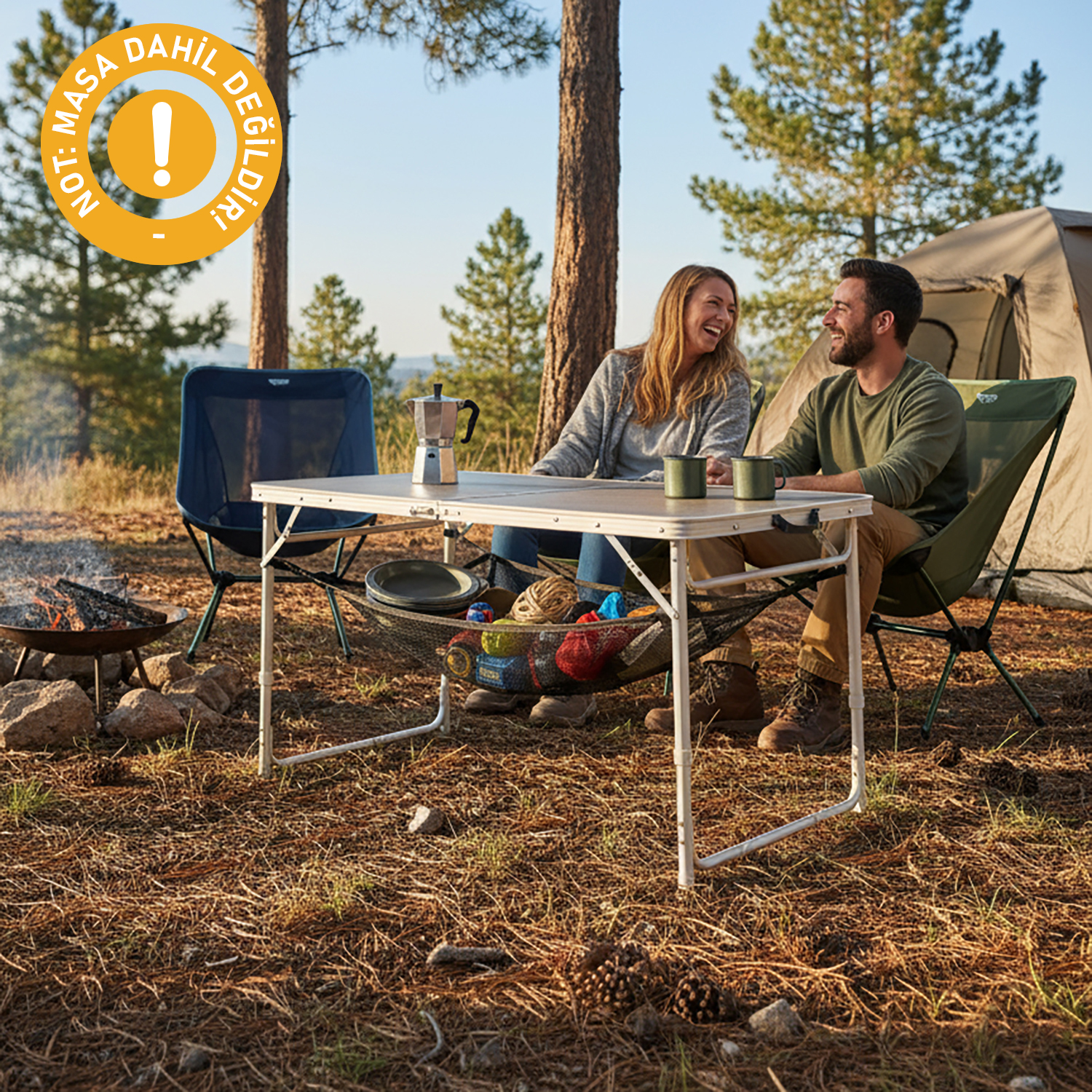 Haegs Masa Altı Saklama Filesi Kamp Piknik Outdoor için Masa Altı Kamp Malzemeleri Eşya Depolama Düzenleyici Organizer Kese Hurç File - XL - 80x40 cm - Mavi 4