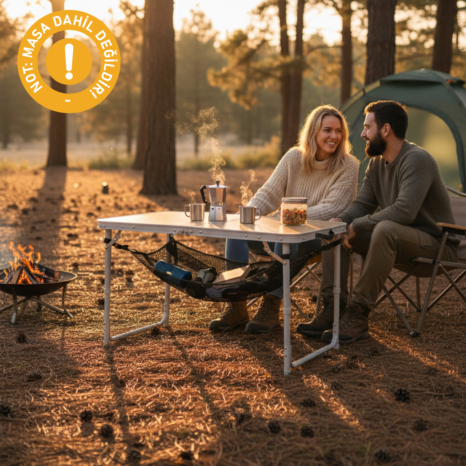 Haegs Masa Altı Saklama Filesi Kamp Piknik Outdoor için Masa Altı Kamp Malzemeleri Eşya Depolama Düzenleyici Organizer Kese Hurç File - L - 70x30 cm - Mavi 4