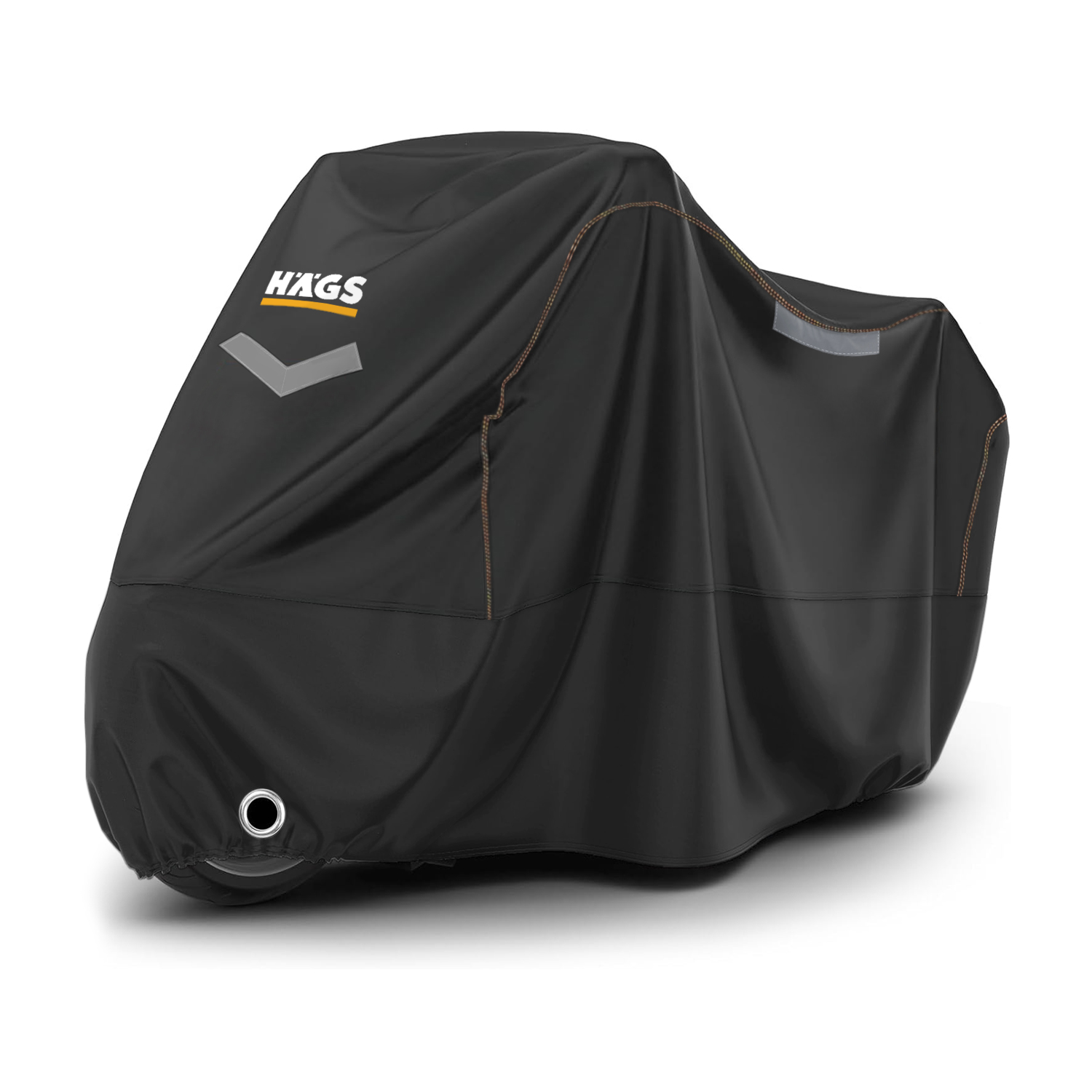Haegs Motosiklet Brandası Motor Kılıfı Örtüsü Dış Mekan Motosiklet Örtüsü Su Geçirmez Rüzgar Toz Geçirmez Motor Scooter Garaj Brandası Kışa Dayanıklı L 220x95x125 cm - Siyah