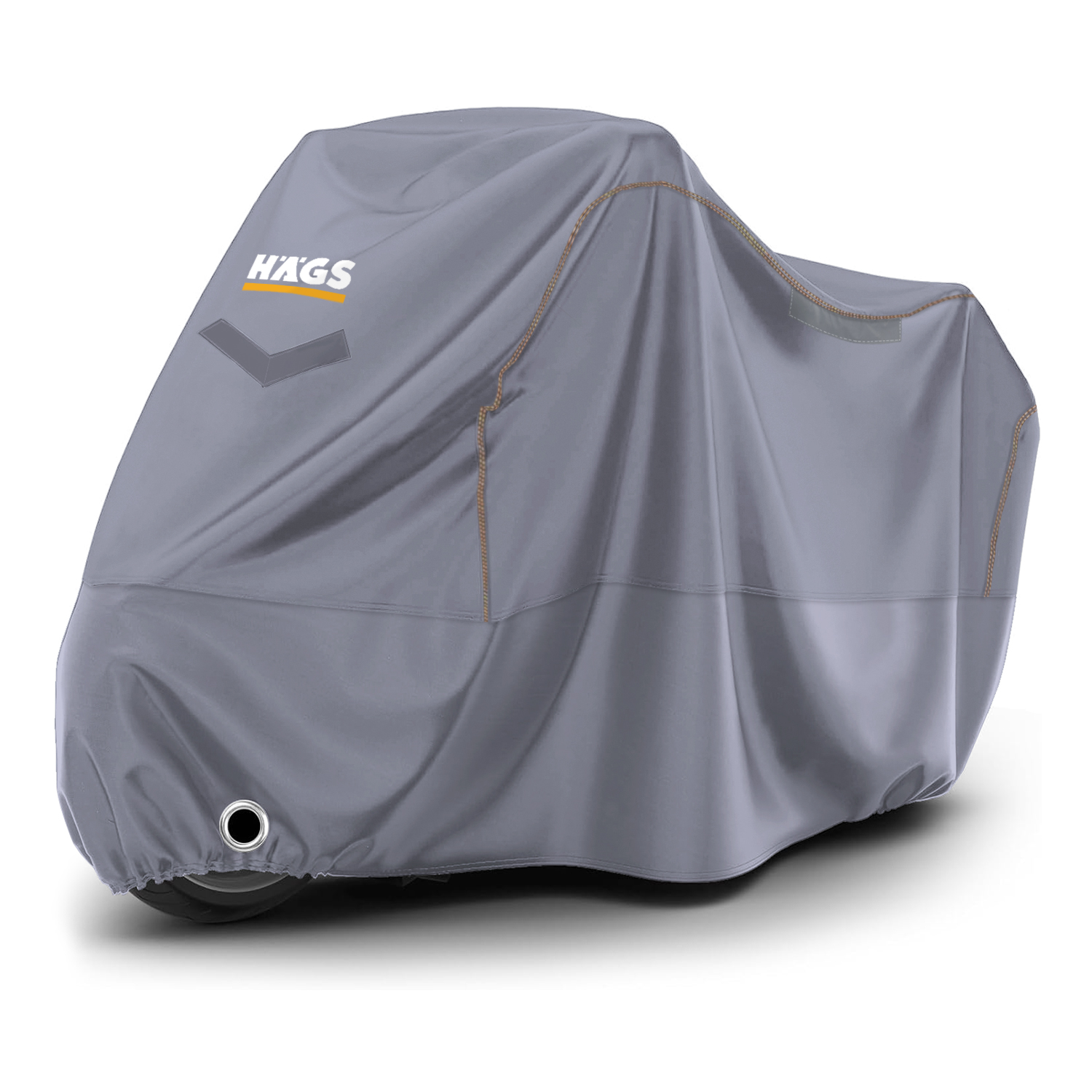 Haegs Motosiklet Brandası Motor Kılıfı Örtüsü Dış Mekan Motosiklet Örtüsü Su Geçirmez Rüzgar Toz Geçirmez Motor Garaj Brandası Kışa Dayanıklı XL 245x95x125 cm - Gri