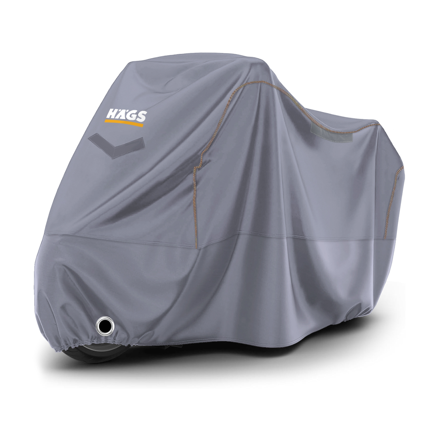 Haegs Motosiklet Brandası Motor Kılıfı Örtüsü Dış Mekan Motosiklet Örtüsü Su Geçirmez Rüzgar Toz Geçirmez Motor Scooter Garaj Brandası Kışa Dayanıklı L 220x95x125 cm - Gri