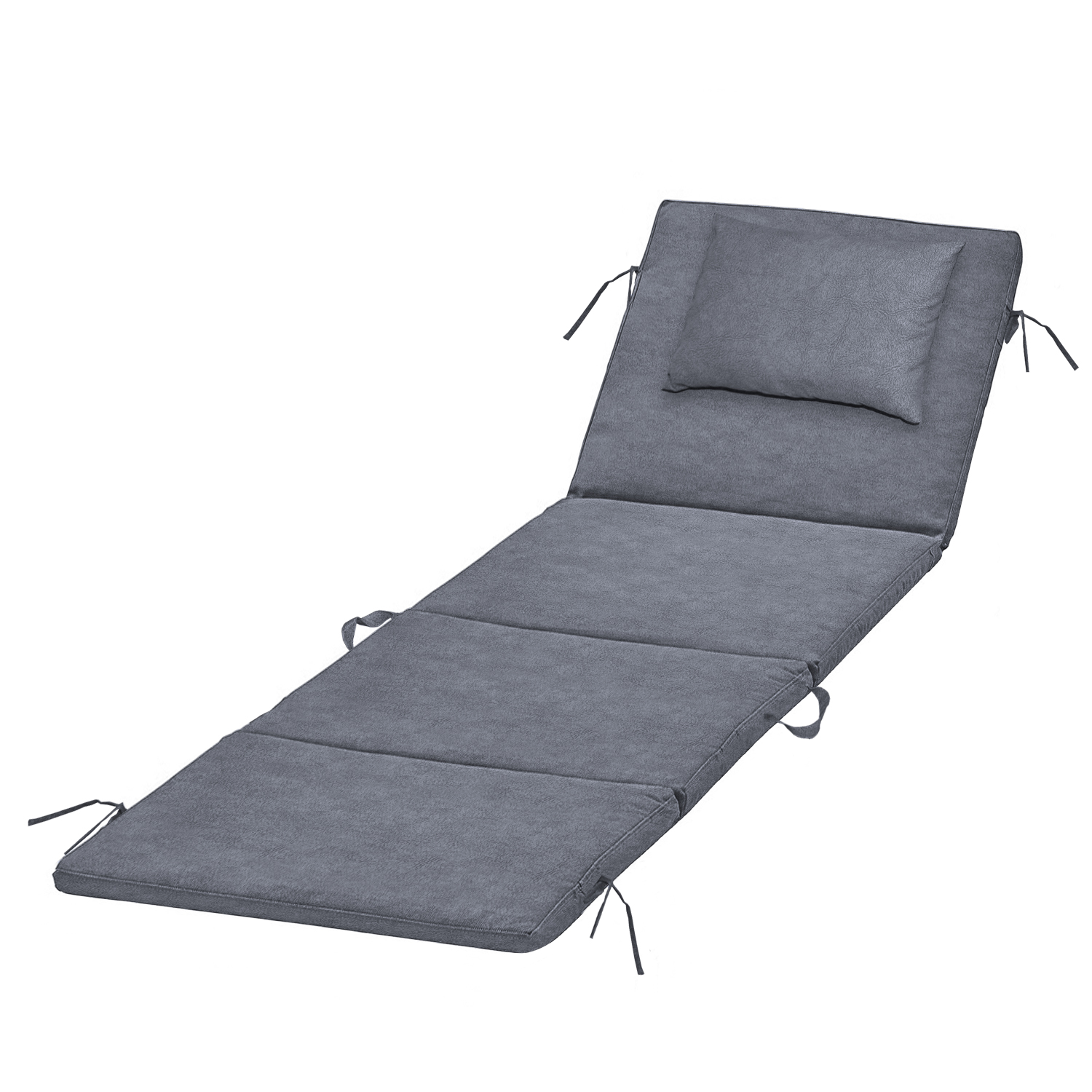 Haegs Plaj Minderi Plaj Çantası Tasarımlı Katlanır Plaj Matı Yastıklı Su Geçirmez Plaj Şezlong Minderleri 22 Dens 180x53x2cm - Gri