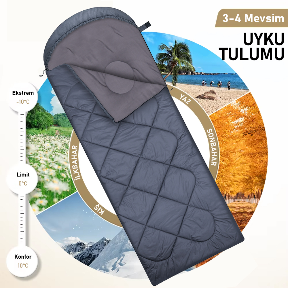 Haegs Uyku Tulumu Polar Battaniye Kamp Uyku Tulumu Outdoor Dış Mekan 3 - 4 Mevsim Yazlık Uyku Tulumu - Kış Uyku Tulumu Ultra Hafif Sıcak ve Kompakt - Polar -Kırmızı 7