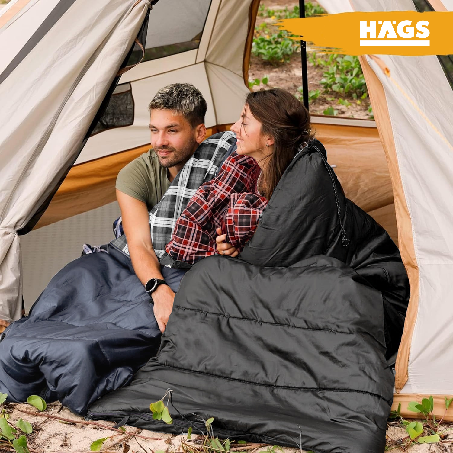 Haegs Uyku Tulumu Flanel Battaniye Kamp Uyku Tulumu Outdoor Dış Mekan 3 - 4 Mevsim Yazlık Uyku Tulumu - Kış Uyku Tulumu Ultra Hafif Sıcak ve Kompakt - Flanel -Antrasit 9